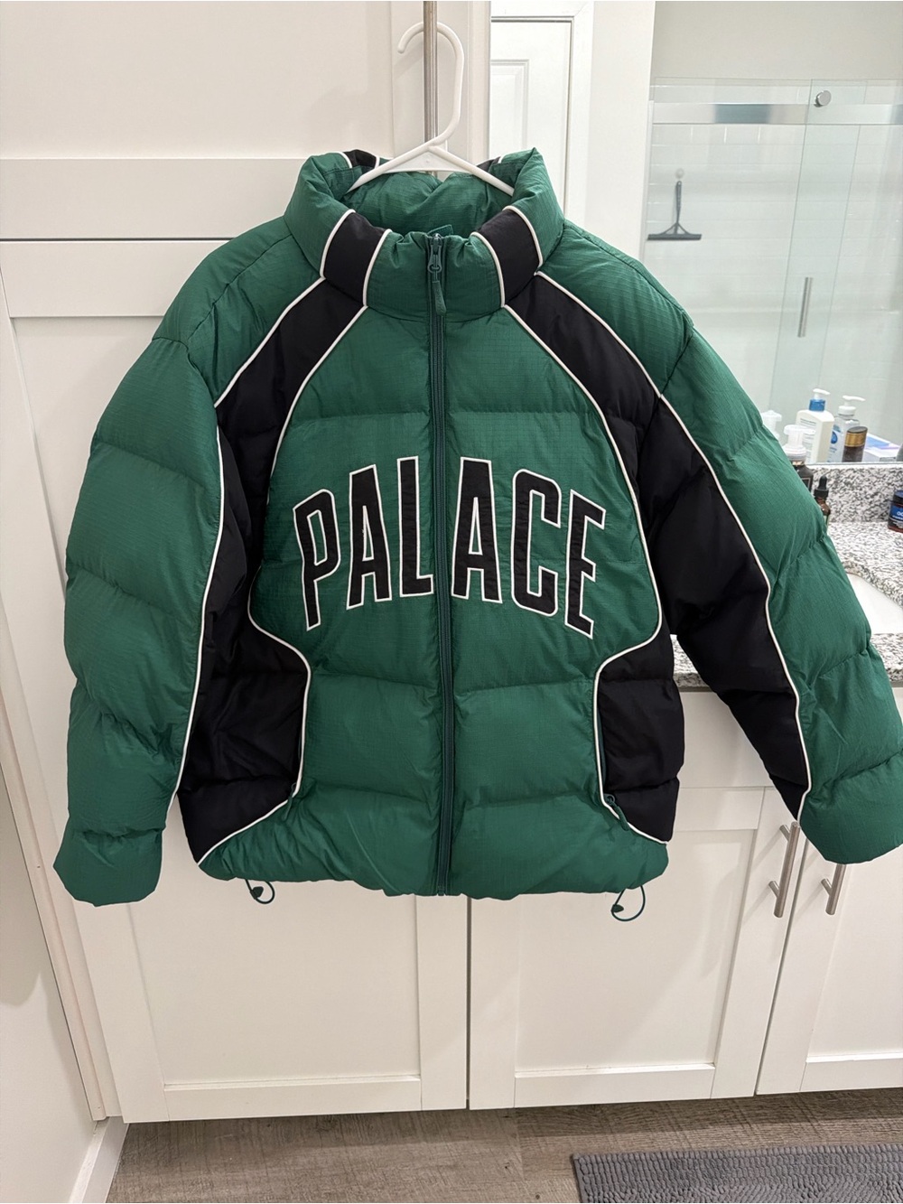 PALACE Dark Green Jacket with Black & White Trim